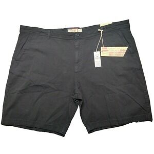 American Threads Men Size 44 Black Garment Dye Cotton Stretch 9" Shorts  NEW
